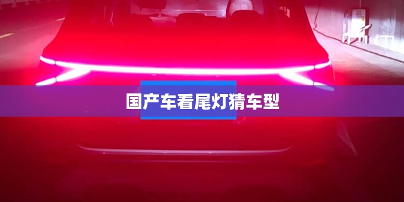 国产车看尾灯猜车型 国产车看尾灯猜车型