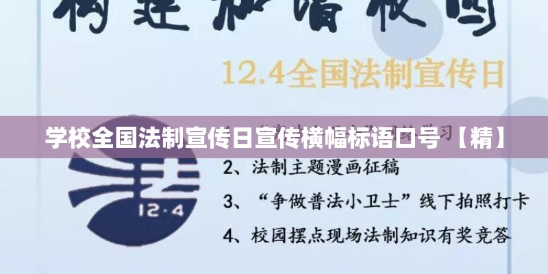 学校全国法制宣传日宣传横幅标语口号 【精】 学校全国法制宣传日宣传横幅标语口号 【精】