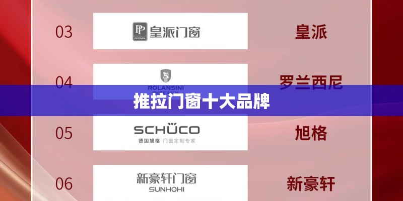 推拉门窗十大品牌 推拉门窗十大品牌