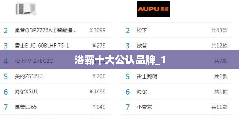 浴霸十大公认品牌_1 浴霸十大公认品牌_1